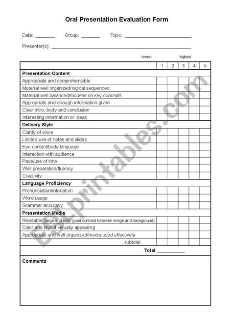 This Evaluation Form Is For Oral Presentation Which