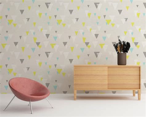 Triangles Mid Century Wallpaper Kuarki Lifestyle Solutions