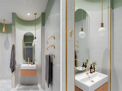 This Bathroom Was Designed With A Series Of Alcoves To Separate The