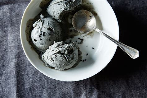 Pour the coconut cream into a large bowl (the can(s) of coconut cream is chilled in the fridge overnight for the best let ice cream thaw for at least 10 minutes before scooping. Black Sesame Seed Ice Cream Recipe on Food52 | Recipe ...