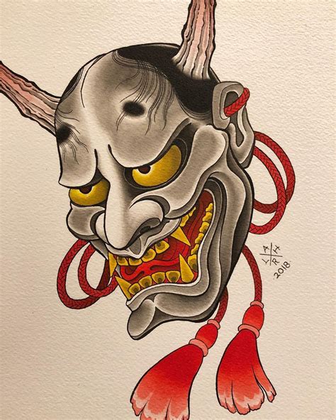 Hannya Painting Available To Be Tattooed Maybe A Print Either Way Painting Is Relaxing For