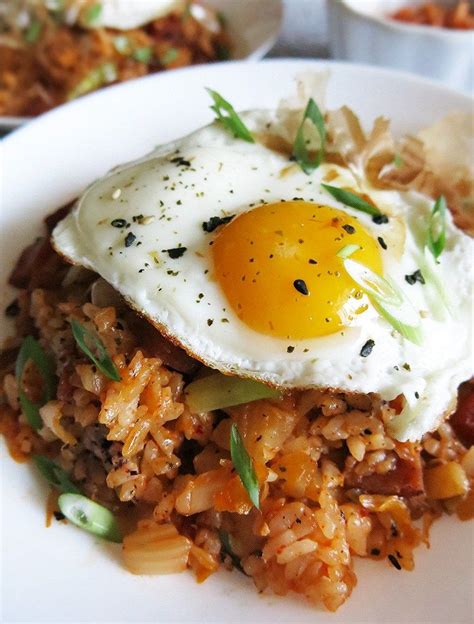 Kimchi Fried Rice With Caramelized Spam Olives And Lamb Kimchee Fried