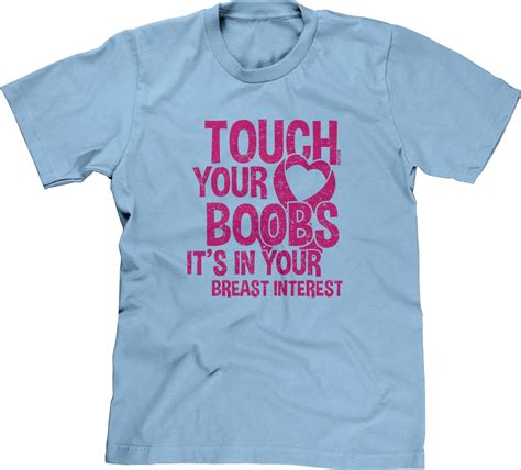 Touch Your Boobs Pink Ribbon Breast Cancer Awareness Cure Believe Fight