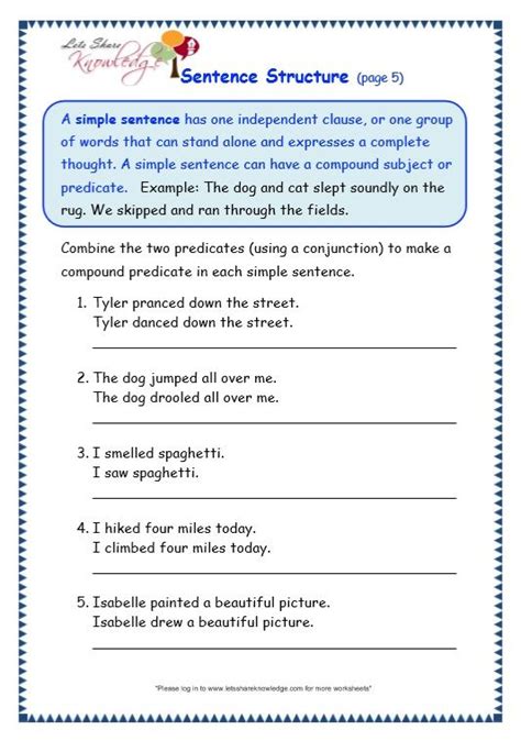 Sentence Structure Practice Worksheets Pdf Worksheet Maker