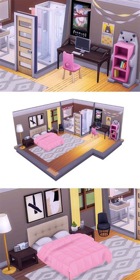 Ts4dollhouse Sims 4 Dollhouse Build With Pink And Cat Elements Ts4cc