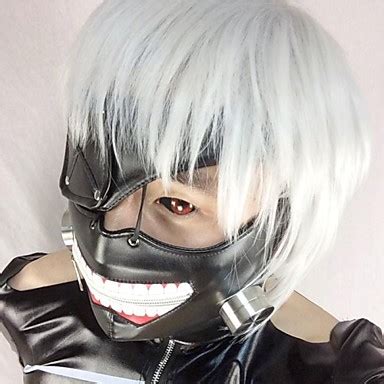 Mask kaneki ken cosplay ghoul tokyo masks halloween anime face prop half adjustable costume zombie ghost tokio order. Máscara Inspirado por Tokyo Ghoul Fantasias Anime ...