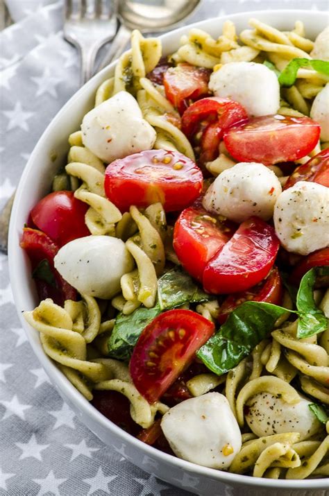 You can trim your child's midday meals or evening suppers with cooked green peas to enhance its fiber content. High Protein Caprese Pasta Salad - May I Have That Recipe