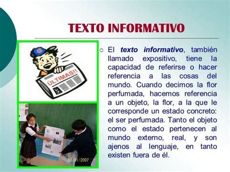 Texto Informativo Texto Informativo Ejemplo Texto Informativo Tipos