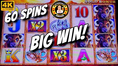 60 Spins On Buffalo Gold Slot Machine Pays Big Youtube