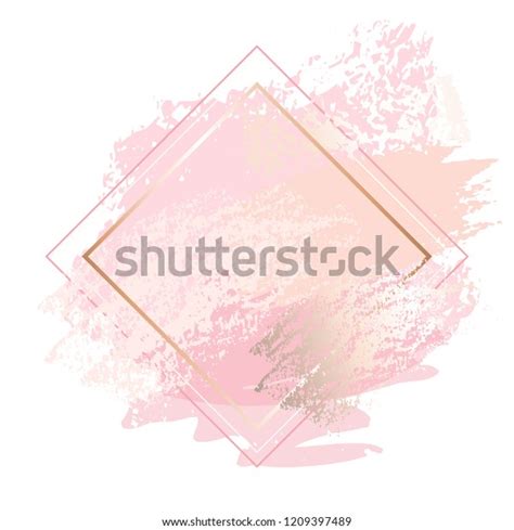 Golden Pink Blank Nude Art Frames Stock Vector Royalty Free 1209397489