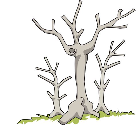 Dead Tree clipart brown tree - Pencil and in color dead tree clipart brown tree