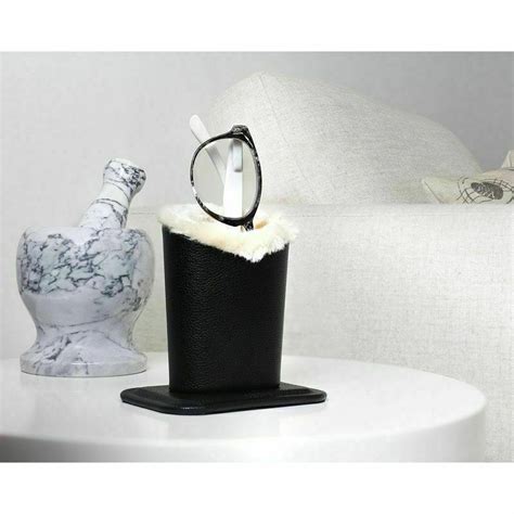 1 2 pack eyeglass holder stands with soft plush lining for desk black brown us ebay