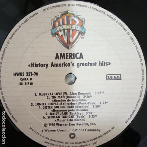 America History America´s Greatest Hits Spa Comprar Discos Lp