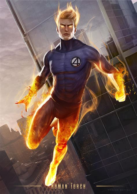 Human Torch Card 2 Carlos Dattoli Human Torch Fantastic Four