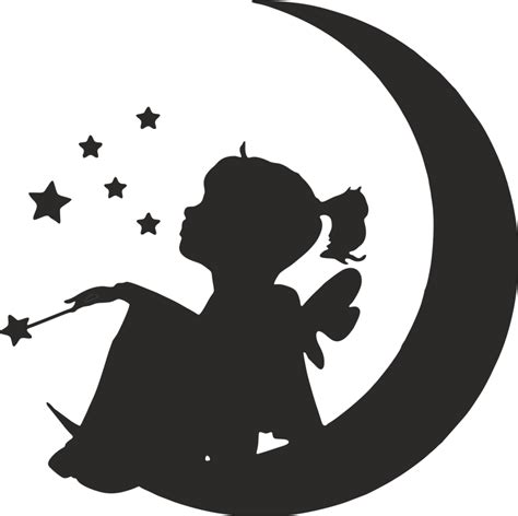 New users enjoy 60% off. Silhouette Image Stencil Clip art Fairy - Silhouette png ...