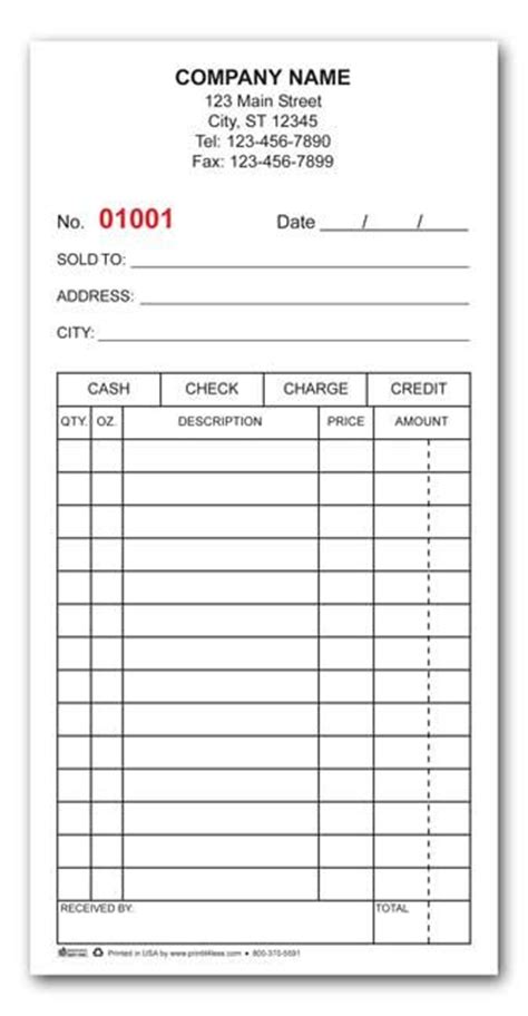 custom cash receipt invoice template word printable
