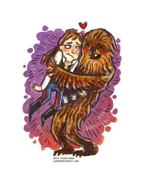 Star Wars Han Solo And Chewie Hug — Super Group Hugs