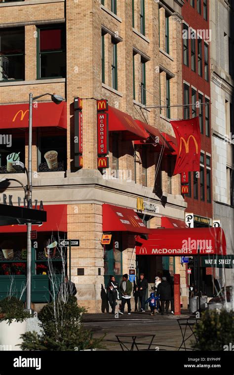 Mcdonalds Fast Food Restaurant In Times Square Manhattan New York City