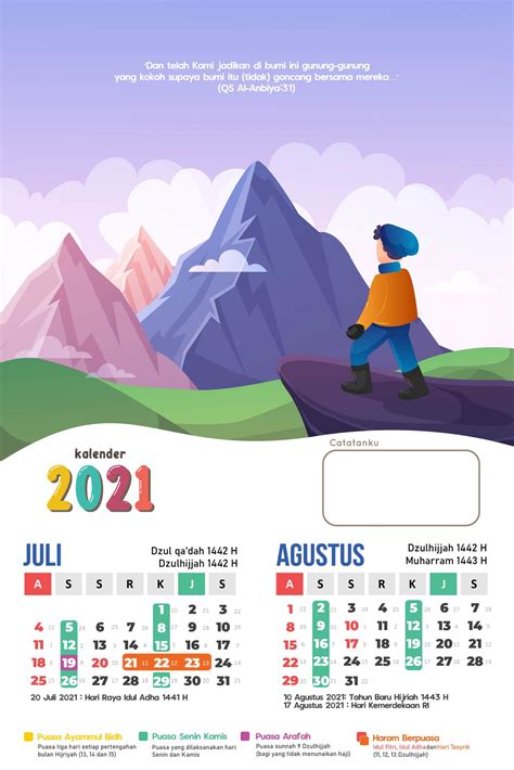 Kalender Anak Muslim 2021 Kalender Penanggalan Terlengkap