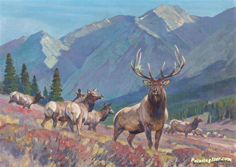 Mighty Elk Artwork By Carl Rungius Oil Painting And Art Prints On Canvas