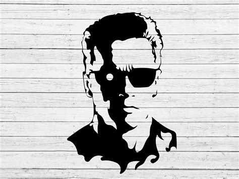 Terminator 2 Svg Arnold Schwarzenegger Cut Files For Cricut Etsy Uk
