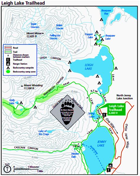 Map Of Jenny Lake Campground Grand Teton National Park Mary Donahue