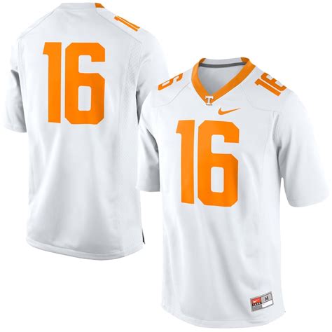 Mens Nike White Tennessee Volunteers No 16 Game Football Jersey