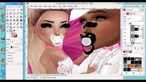 Edit Quick Pic For Homepage For Imvu Using Gimp Youtube