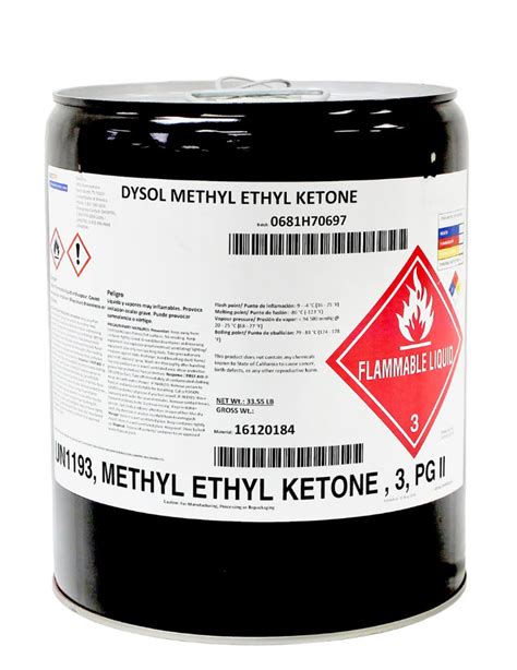 Methyl Ethyl Ketone 5 Gallon Mek Tt M 261