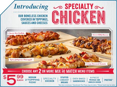 Skinke, ananas, 100% mozzarella & pizzasaus. Domino's New Specialty Chicken: Is It Pizza or Something ...