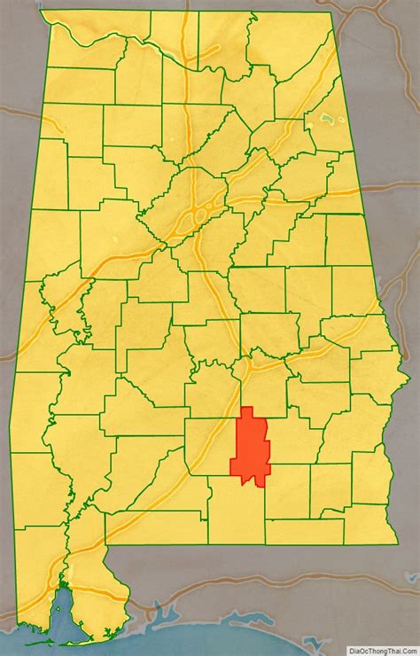 Map Of Crenshaw County Alabama