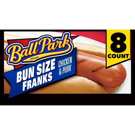 Ball Park Classic Bun Size Hot Dogs 15 Oz 8 Count