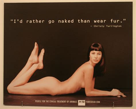 Nackte Christy Turlington In Peta Advertisement