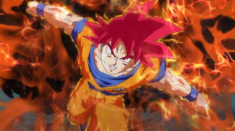 It premiered in japanese theaters on march 30, 2013.1 it is the first animated dragon ball movie in seventeen years to have a theatrical release since the. Son Goku Super Saiyan God - Dragon Ball Z Battle of Gods ...