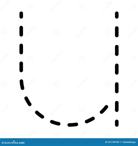 Tracing Alphabet Lowercase Small Letter U Prewriting Dotted Line
