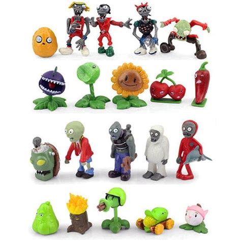 20pcs lot 3cm~8cm plants vs zombies pvc action figures classic toy