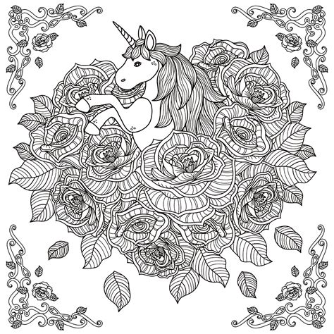 Disegni da colorare degli unicorni da stampare gratis. Unicorni 39147 - Unicorni - Disegni da colorare per adulti