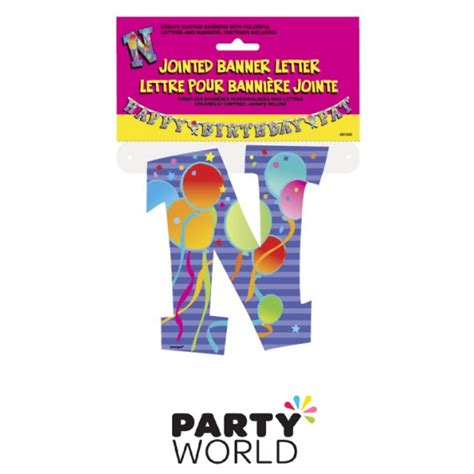 Jointed Alphabet Banner Letter N Party World