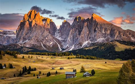 Download Wallpaper Italy Snow Mountains Nature Beauty Dolomite Alps