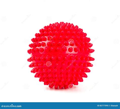 Red Spiky Ball Stock Image Image Of Cast Balls Slit 85777095