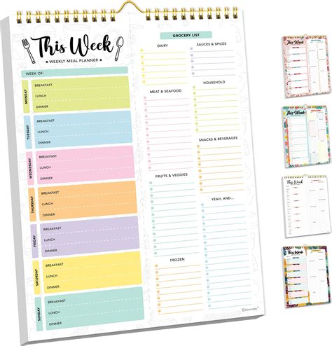 Amazon Com MomAgenda Weekly Undated Meal Planner Pad Tear Off