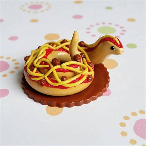 Spaghetti Themed Snake Handmade From Polymer Clay By The Clay Kiosk On