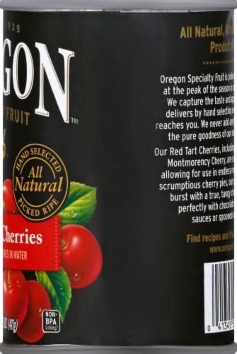 Oregon Fruit Products Pitted Red Tart Cherries 145 Oz