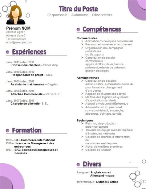 Épinglé par Christine Schwob sur CV Modèle cv Modèle cv gratuit