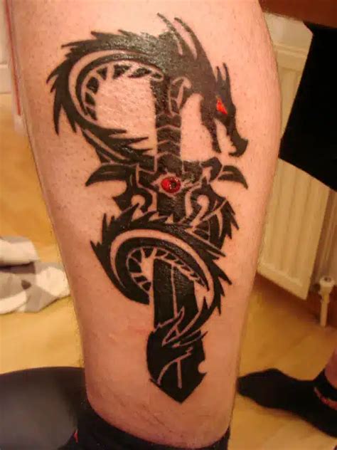 Sword Dragon Tattoo Tattoo Design