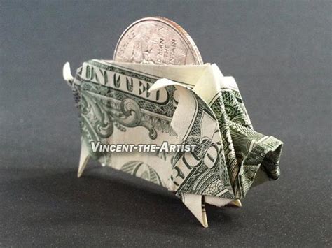 Origami Ideas Origami Dollar Bill Piggy Bank