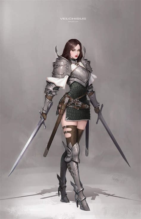 Bageumi Kai Fine Art Female Knight Concept Art Characters