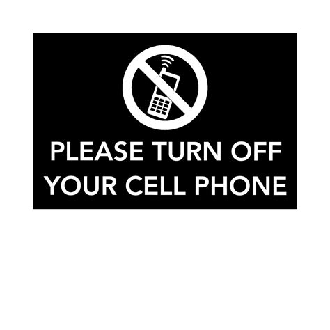 Please Turn Off Your Cell Phone Symbol Wcopy Epic Signs