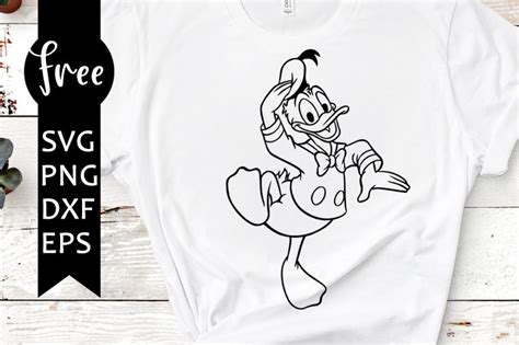 Donald Duck Svg Free Disney Svg Outline Svg Instant Download Animal Svg