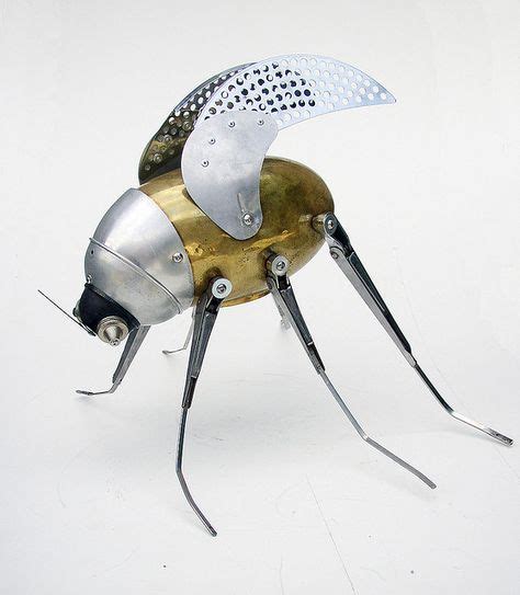 Brass Bug Sculpture Art Found Object Art Metal Art